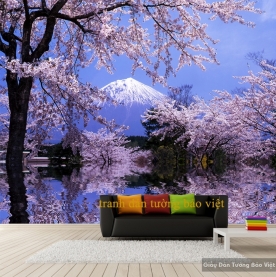 Wall paintings of cherry blossom H090