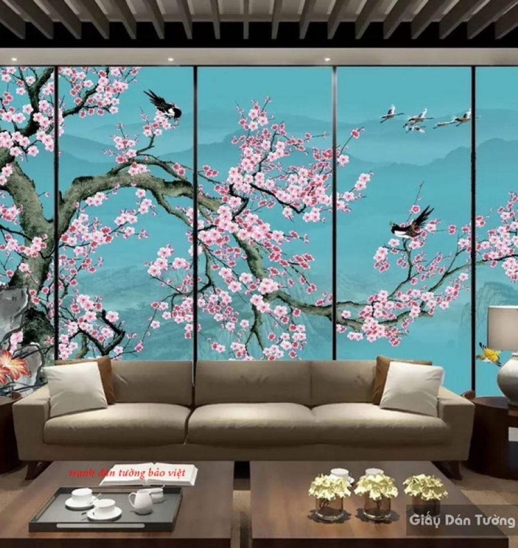 Wall paintings of cherry blossoms d141