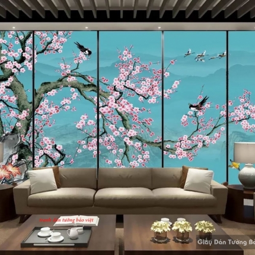 Wall paintings of cherry blossoms d141