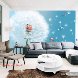 Wall paintings of dandelion flowers h172