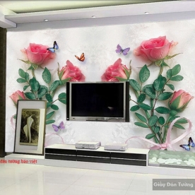 3D wall paintings of roses H166