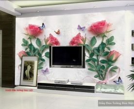 3D wall paintings of roses H166