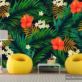 Wall paintings of leaves H168a