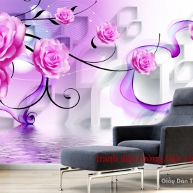 Purple wall paintings 3D-027
