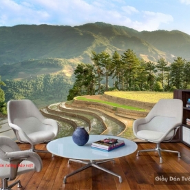 Wall paintings of Vietnamese landscapes m063