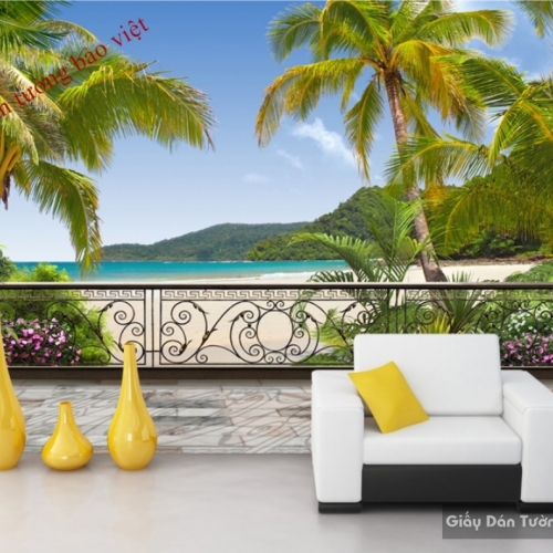 3D wall paintings of the sea landscape S070