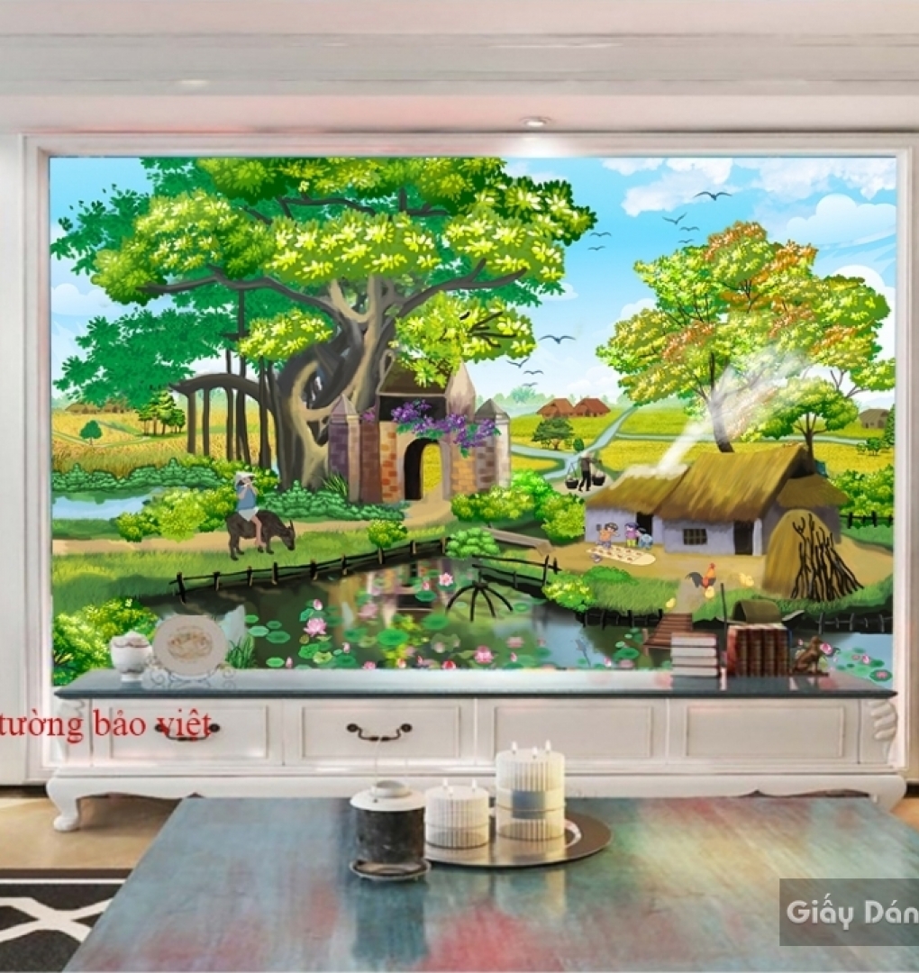 Wall paintings of beautiful rural scenery Art004