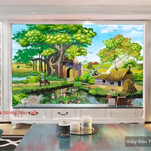 Wall paintings of beautiful rural scenery Art004