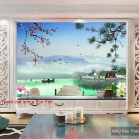 3D feng shui wall paintings FT057