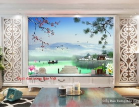 3D feng shui wall paintings FT057