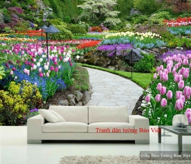 Wallpaper of beautiful flower garden H120