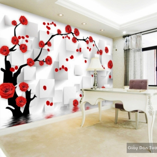 3D FL001 flower wallpaper