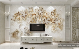 3D flower wallpaper FL002