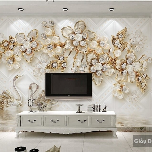 3D flower wallpaper FL002