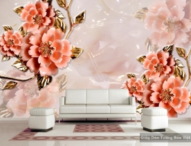 3D flower wallpaper FL004