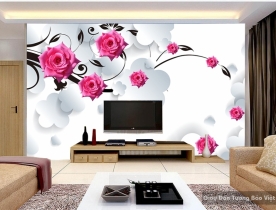 3D flower wallpaper FL006