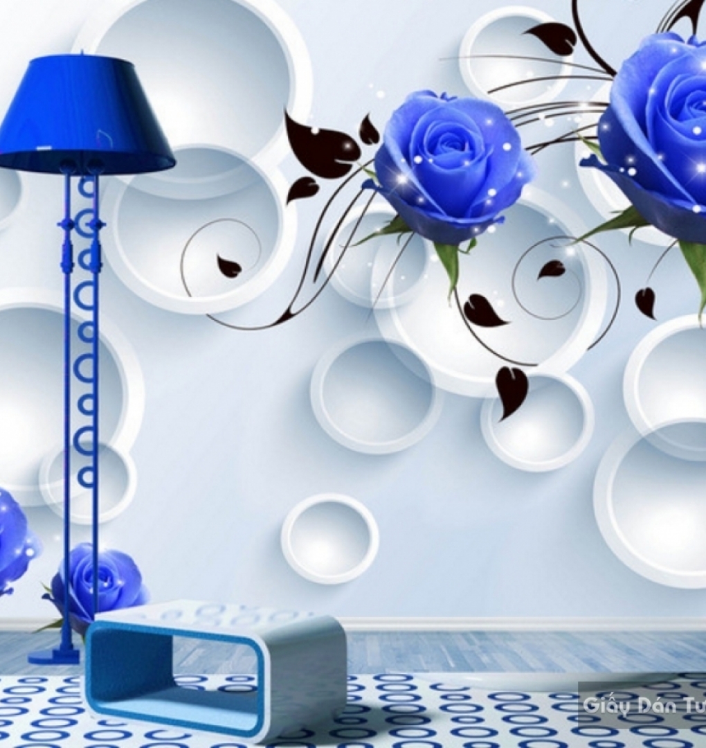 3D flower wallpaper FL007