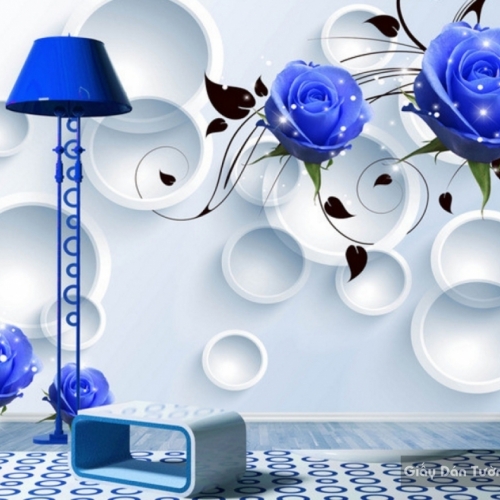3D flower wallpaper FL007