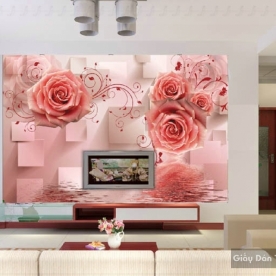 3D floral wallpaper FL012