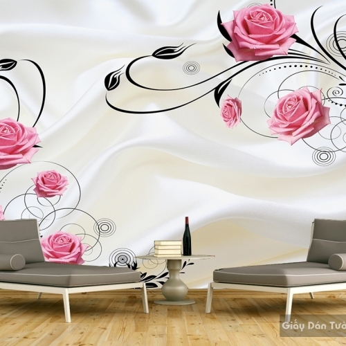 3D floral wallpaper FL013