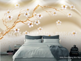 3D floral wallpaper FL014
