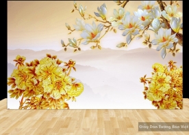 3D floral wallpaper FL016