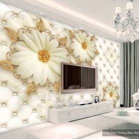 3D floral wallpaper FL017