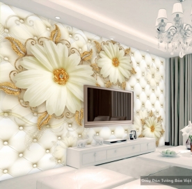 3D floral wallpaper FL017