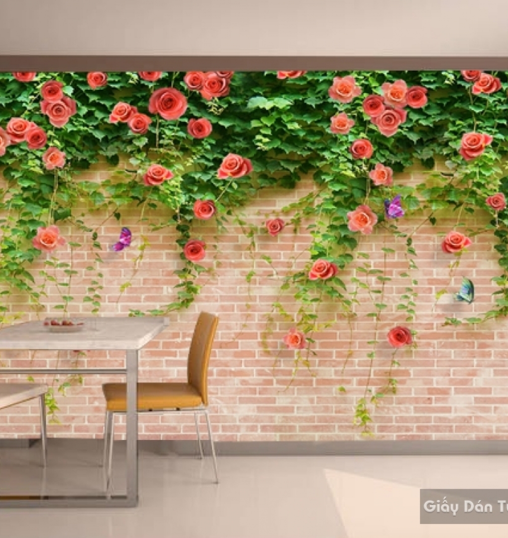 3D flower wallpaper FL020
