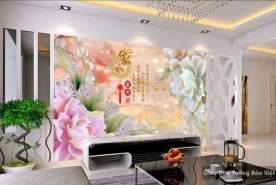 3D floral wallpaper FL021