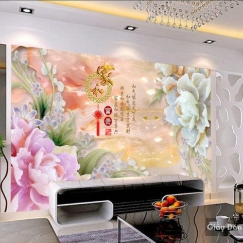 3D floral wallpaper FL021
