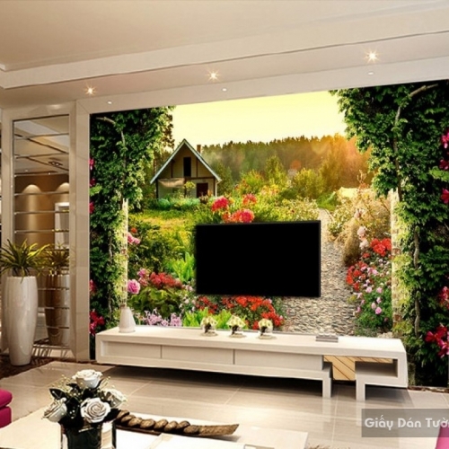 3D floral wallpaper FL022