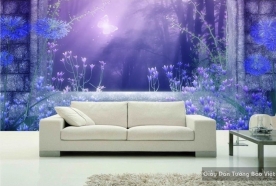 3D floral wallpaper FL024