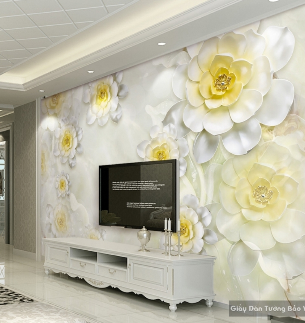 3D floral wallpaper FL026