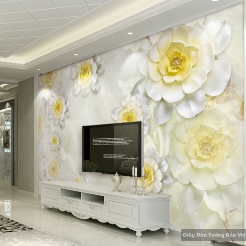 3D floral wallpaper FL026