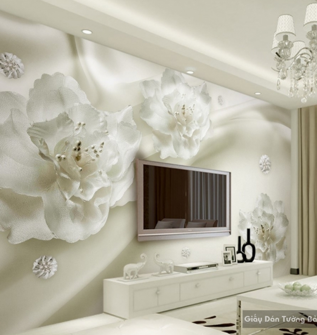 3D floral wallpaper FL027