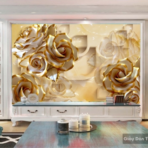 3D floral wallpaper FL033