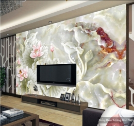 3D floral wallpaper FL010