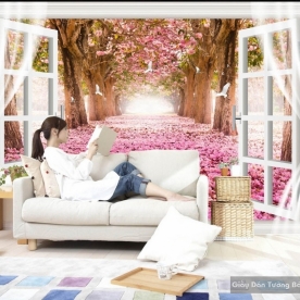3D floral wallpaper paintings H006