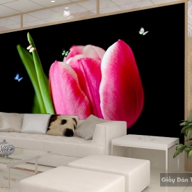 3D floral wallpaper paintings H009