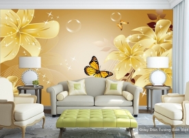 3D floral wallpaper paintings H015