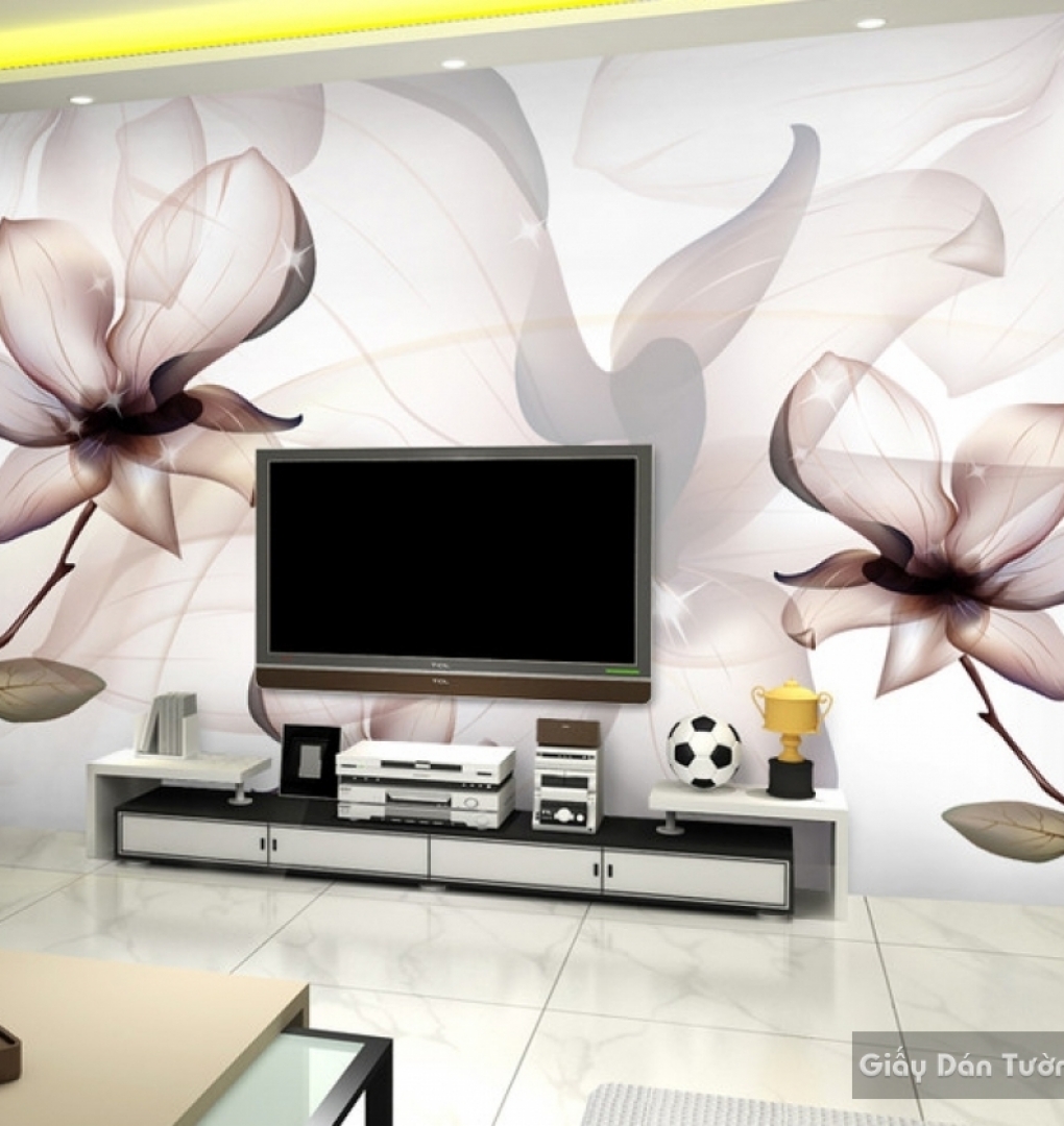 3D floral wallpaper paintings H019