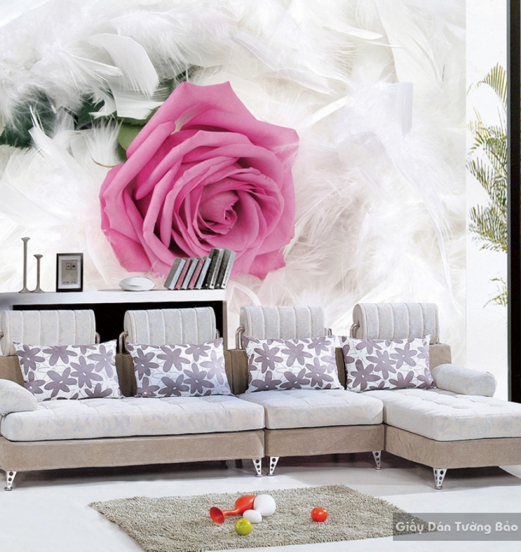 3D floral wallpaper paintings H020
