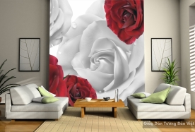 3D floral wallpaper paintings H024