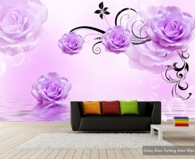 3D floral wallpaper paintings H031