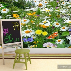 3D floral wallpaper paintings H032