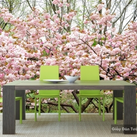 Wallpaper 3D flowers H034