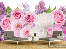 3D floral wallpaper paintings H036