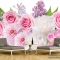 3D floral wallpaper paintings H036
