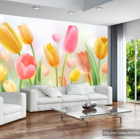 3D floral wallpaper paintings H037